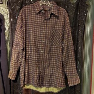 Chesterfield flannel cotton men's shirt. Vintage